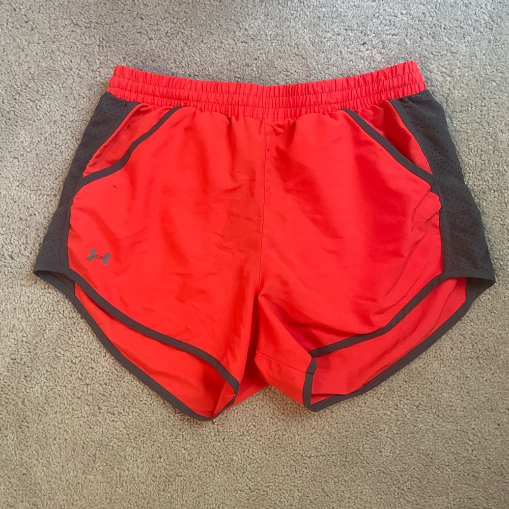 Orange Under Armour Running Shorts